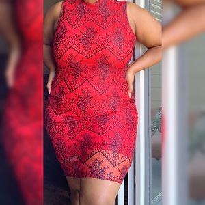 Eva Mendez Collection XL Red midi dress